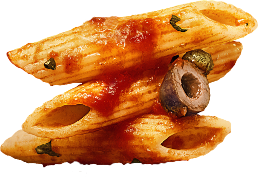 Pasta on fork